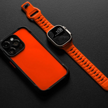 Tech-Protect IconBand Line, skirta Apple Watch 4 / 5 / 6 / 7 / 8 / 9 / SE / Ultra 1 / 2 (42 / 44 / 45 / 49 mm) - oranžin