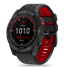 Tech-Protect IconBand Pro dirželis, skirtas Garmin Fenix ​​3 / 5X / 3HR / 5X Plus / 6X / 6X Pro / 7X - juoda ir raudona