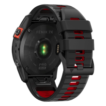 Tech-Protect IconBand Pro dirželis, skirtas Garmin Fenix ​​3 / 5X / 3HR / 5X Plus / 6X / 6X Pro / 7X - juoda ir raudona