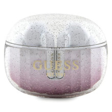 Guess Guess Glitter Gradient TWS Bluetooth headphones + docking station - pink