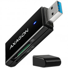 Axagon Slim itin spartus USB 3.2 Gen 1 kortelių skaitytuvas su tiesiogine USB-A jungtimi.