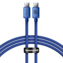 Baseus - Baseus CAJY000603 Crystal Shine Series Data Cable USB-C - USB-C 100W 1,2m Blue