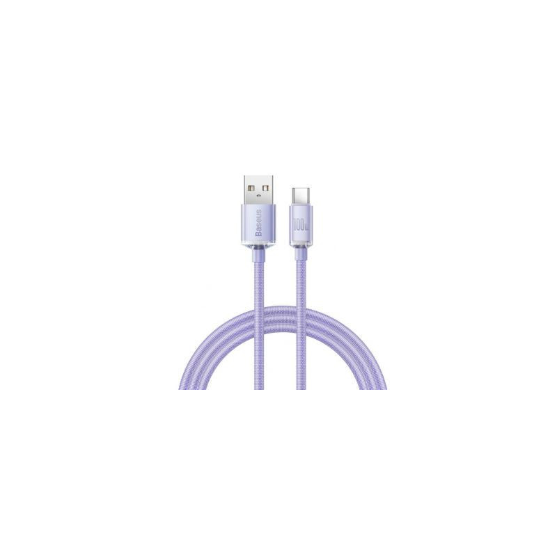 Baseus - Baseus CAJY000405 Crystal Shine Series Data Cable USB - USB-C 100W 1,2m Purple