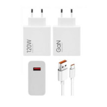 Xiaomi – Xiaomi MDY-14-EE USB-A 120W GaN įkroviklis + duomenų kabelis USB-C 6A baltas (masinis)