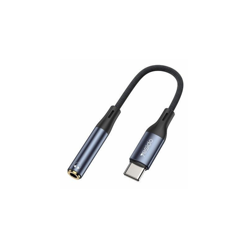 yesido YAU38 aliuminio lydinio nailono USB-C laidas, nuo c tipo iki 3,5 mm Aux Audio lizdo Ausinių ausinių kabelis USB j