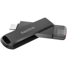 SanDisk iXpand Flash Drive Luxe 256GB – USB-C + Lightning – skirtas iPhone, iPad, Mac, USB Type-C įrenginiams, įskaitant