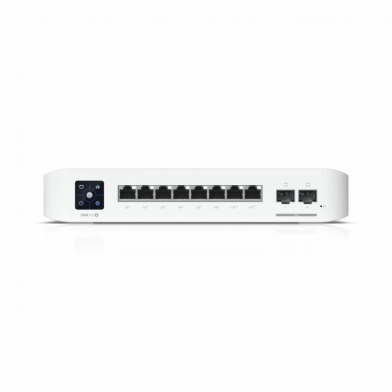 UBIQUITI Switch, , USW-PRO-8-POE, Type L3, 2xSFP+, 8xRJ45, PoE+ ports 8, 120 Watts, USW-PRO-8-POE