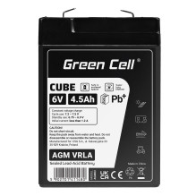 Green Cell CUBE AGM IP54 6V 4Ah VRLA Battery Gel deep cycle scooter mower boat barge mower tractor fishing boat