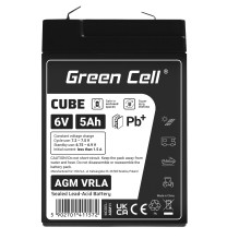 Green Cell CUBE AGM IP54 6V 5Ah VRLA Battery Gel deep cycle toys for kids alarm systems