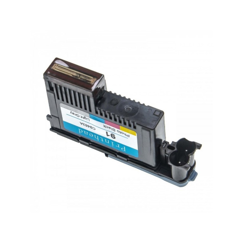 Printhead (refurbished) for HP 91 like C9463A, black and light gray