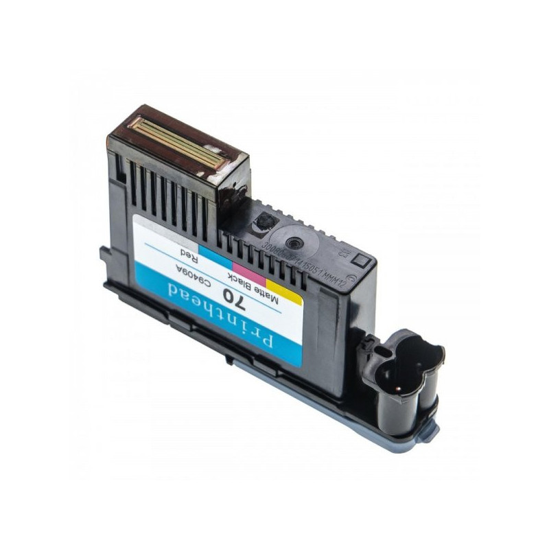 Printhead (refurbished) for HP 70 like C9409A, matt black and red