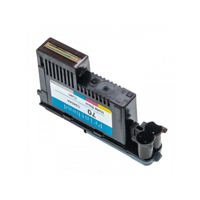 Printhead (refurbished) for HP 70 like C9404A, matt black and cyan