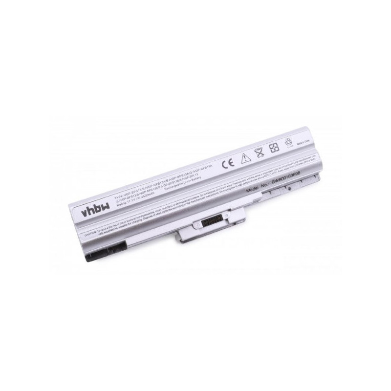 BATTERY with chip for SONY VAIO like BPS13 / BPS21 silver 4400mAh