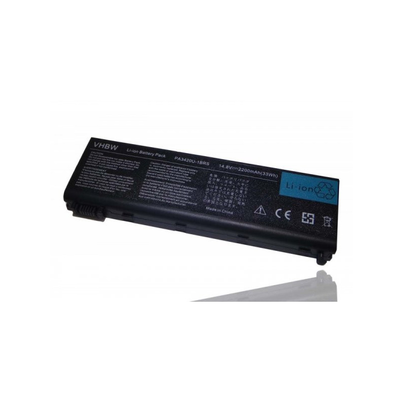 AKKU for Toshiba Satellite L10, L20, L100 u.a. 14.4V 2200mAh