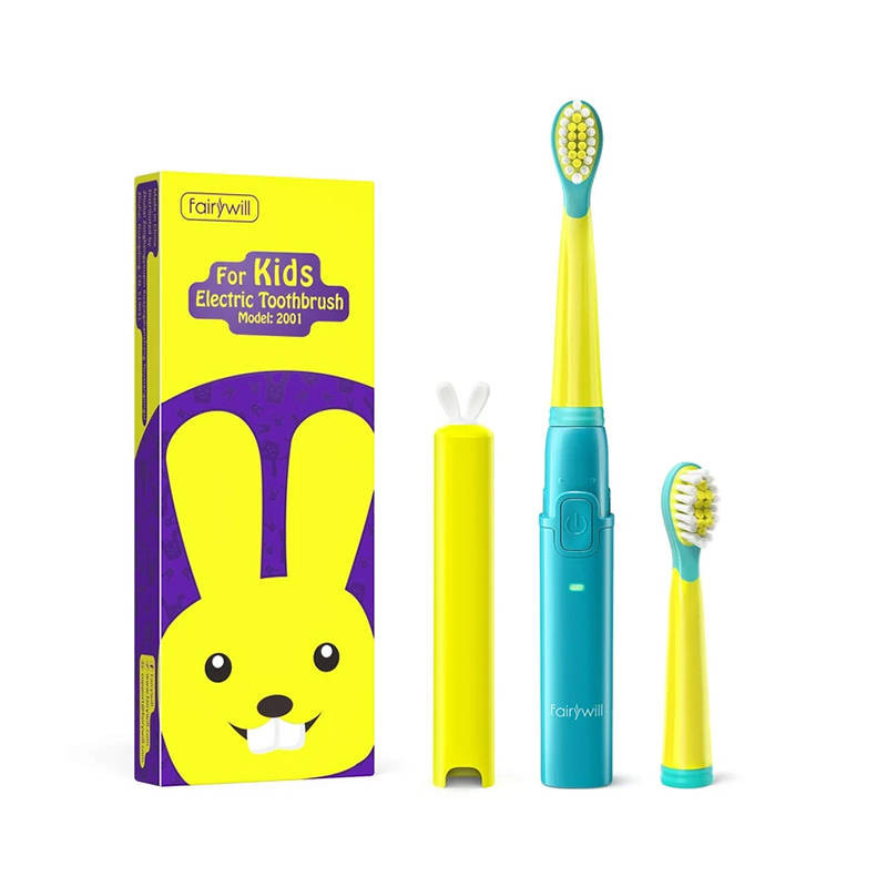 Sonic toothbrush with head set FairyWill FW-2001 (blue/ yellow)
