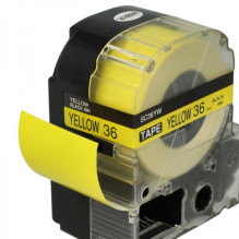 Tape cassette replaces Epson LC-7WBW, 36mm, black on yellow