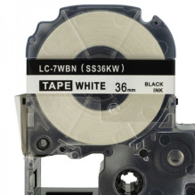 Tape cassette replaces Epson LC-7WBN, 36mm, black on white