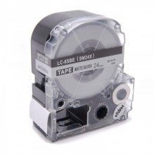 Tape cassette replaces Epson LC-6SBE, 24mm, black on silver