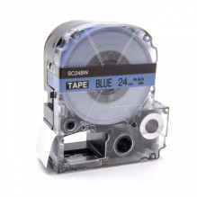 Tape cassette replaces Epson LC-6LBP, 24mm, black on blue