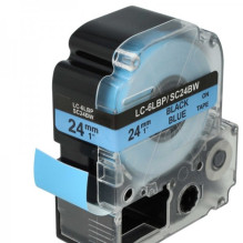 Tape cassette replaces Epson LC-6LBP, 24mm, black on blue