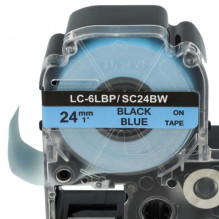 Tape cassette replaces Epson LC-6LBP, 24mm, black on blue