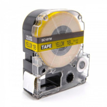 Tape cassette replaces Epson LC-5YBW, 18mm, black on yellow