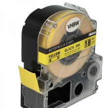 Tape cassette replaces Epson LC-5YBW, 18mm, black on yellow