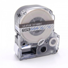 Tape cassette replaces Epson LC-5TLW, 18mm, blue on transparent