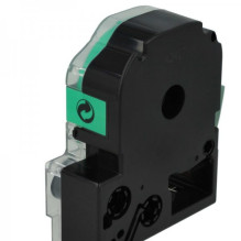 Tape cassette replaces Epson LC-5GBP, 18mm, black on green