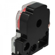 Tape cassette replaces Epson LC-4YRN, 12mm, black on red