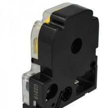 Tape cassette replaces Epson LC-4YBW, 12mm, black on yellow