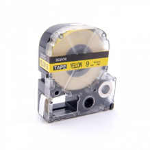 Tape cassette replaces Epson LC-3YBW, 9mm, black on yellow