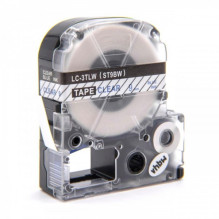 Tape cassette replaces Epson LC-3TLW, 9mm, blue on transparent