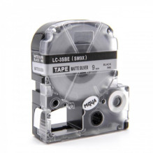 Tape cassette replaces Epson LC-3SBE, 9mm, black on silver