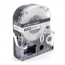 Tape cassette replaces Epson LC-2WLN, 6mm, blue on white