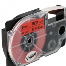 Tape cassette replaces Casio XR-9RD 9mm, black on red