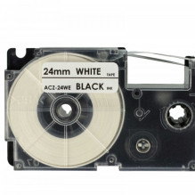 Tape cassette replaces Casio XR-24WE 24mm, black on white