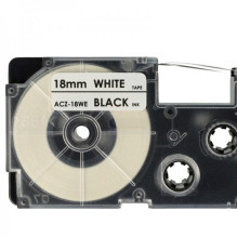 Tape cassette replaces Casio XR-18WE 18mm, black on white