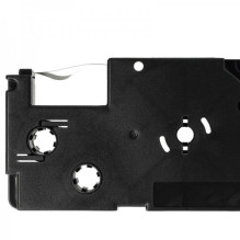 Tape cassette replaces Casio XR-12X 12mm, black on transparent