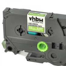 Tape cassette replaces Brother TZE-MQG35 12mm white on light green lime green