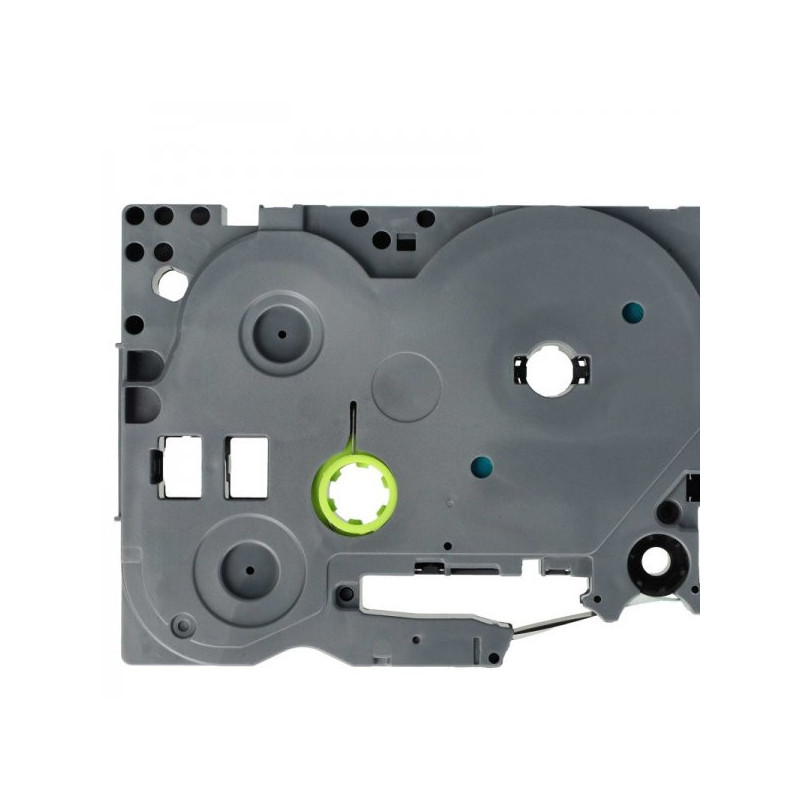 Tape cassette replaces Brother TZE-FX731 12mm, black on green