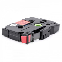 Tape cassette replaces Brother TZE-FX431 12mm, black on red