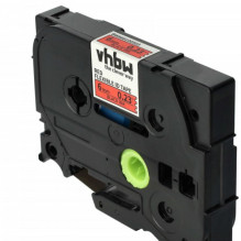 Tape cassette replaces Brother TZE-FX411 6mm, black on red