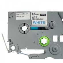 Label tape cassette replaces Brother TZE-FX233 12mm, blue on white, flexible