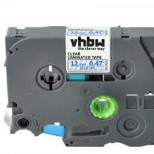 Tape cassette replaces Brother TZE-133 12mm, blue on clear