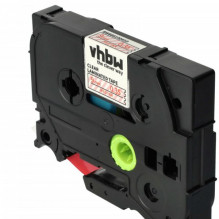 Tape cassette replaces Brother TZE-122 9mm, red on clear