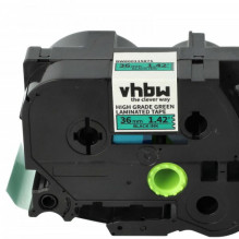 Tape cassette replaces Brother HGE-761 36mm black on green