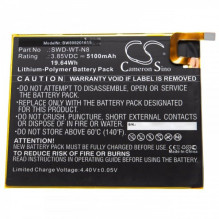 Battery for Samsung Galaxy Tab A 8.0 2019 such as SWD-WT-N8, 5100mAh