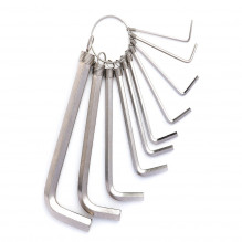 Šešiakampių raktų rinkiniai 1,5–10 mm Deli Tools EDL3100 (sidabrinis)