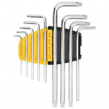„Torx“ šešiakampių raktų rinkiniai 1,5–10 mm „Deli Tools“ EDL3091 (sidabrinis)